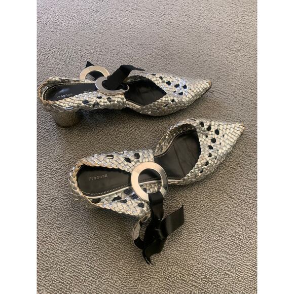 PROENZA SCHOULER Women 40.5 Silver Heel Shoes - Picture 6 of 16